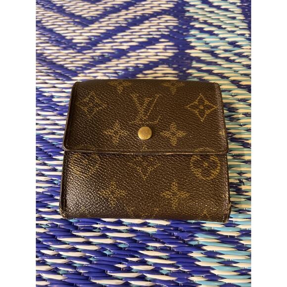 Louis Vuitton Wallet Brown Monogram Portefeiulle Elise Trifold Wallet -Nice One! - Picture 1 of 10